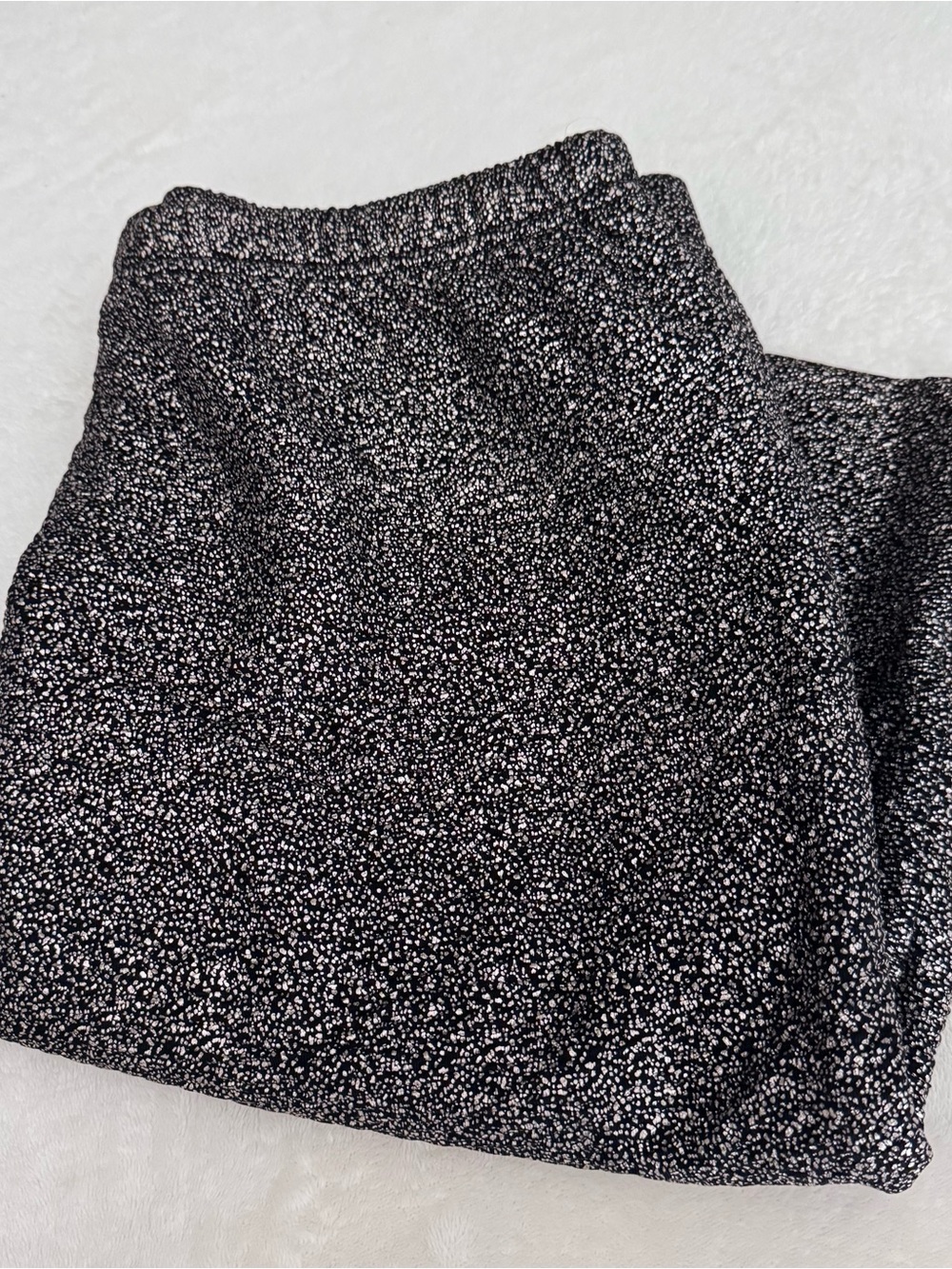 Philosophy Black Speckled Elastic-Waist Knit Leggings